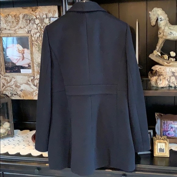 J. Crew Wool Ruffle Trim Front Coat - Picture 5 of 6